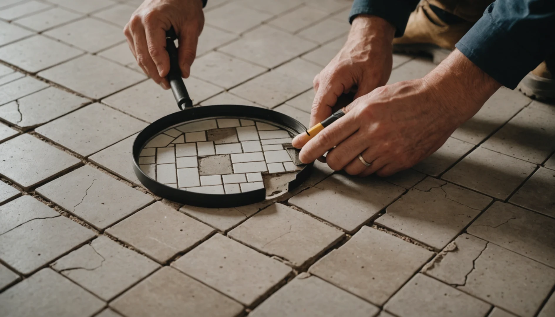 fissures dans les carreaux