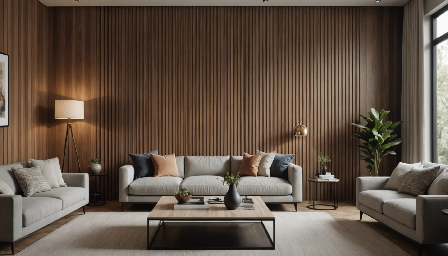 mur décoré en bois